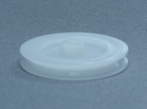 Poulie en plastique blanc 25 X 3.5 X 2.4 mm