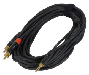 CÂBLE DIGIFLEX 1/8" (3.5mm) TRS À 2 RCA - 25'