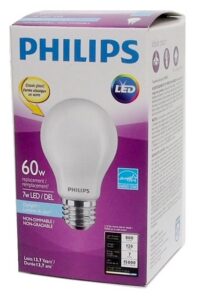 Ampoule au DEL120 Volts 60 Watts (7 Watts) Philips
