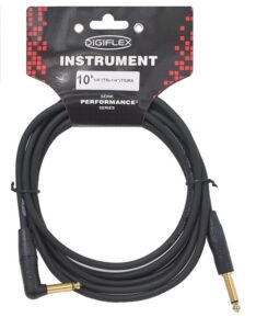 Câble audio Digiflex 1/4'' mâle à 1/4'' mâle 90°