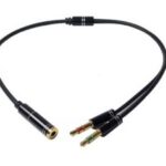 Câble diviseur 3.5 mm femelle à 2 x 3.5 mm mâle