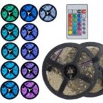 Rubans lumineux aux dels Bluetooth 2 x 5 mètres