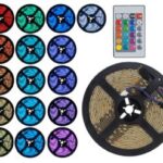 Rubans lumineux aux dels Bluetooth 5 mètres