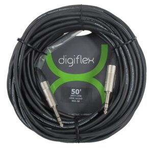 Câble Digiflex 1/4" à 1/4" mâle stéréo - 50'
