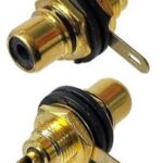 Connecteur RCA châssis femelle noir à souder