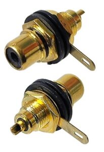 Connecteur RCA châssis femelle noir à souder