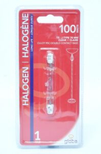 Ampoule halogène T3 78 mm 130 Volts - 100 Watts