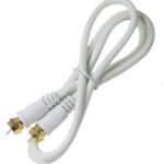 Câble coaxial RG-6 blanc - 3 pieds
