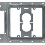 Support mural métalique pour plaque double