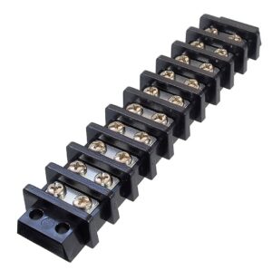 Bornier à vis double 600V 30A - 10 positions