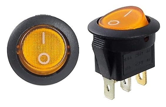 Panneau d'interrupteurs marin en plastique pour voltmètre, interrupteur 12 V, chargeur auto, prise USB (interrupteur à bascule jaune)