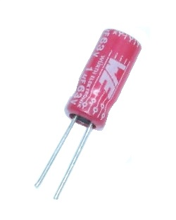 Condensateur radiial polarisé 1 μF à 63 VDC