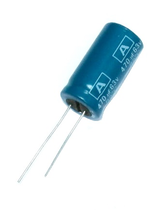 Condensateur radial polarisé 470 μF à 63 VDC