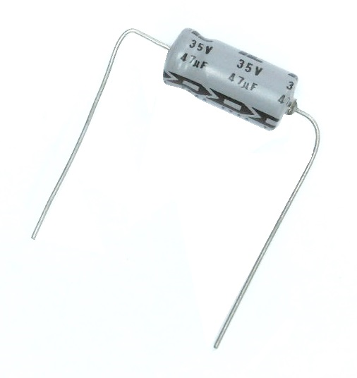 Condensateur axial polarisé 47 μF à 35 VDC