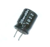 Condensateur radial polarisé 30 μF à 10 VDC