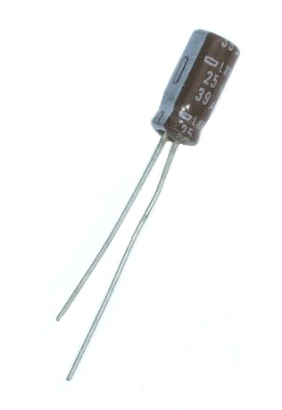 Condensateur radial polarisé 39 μF à 25 VDC