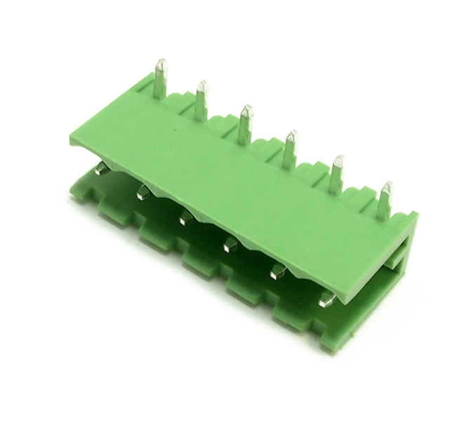 BORNIER À VIS À 6 CONTACTS 90 DEGRÉS MALE VERT