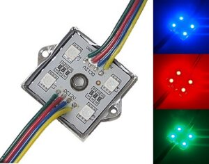 Modules de 4 DELs RVB (Rouge / Vert / Bleu) à l'épreuve de l'eau