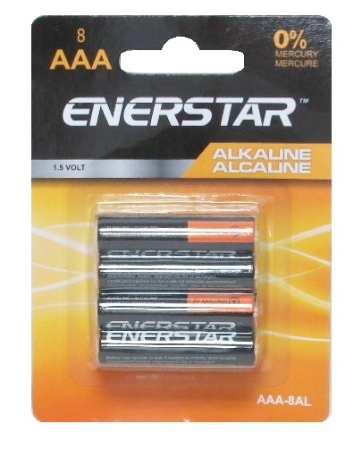 Paquet de 8 piles AAA Alcaline Enerstar