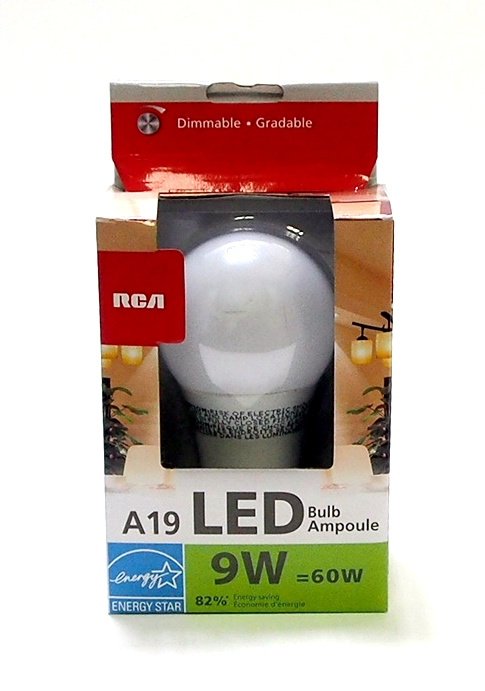 AMPOULE AU DEL GRADABLE 9WATTS = 60W A19 120V