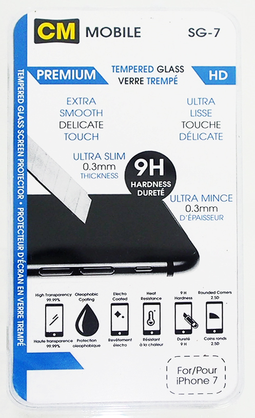 PROTECTEUR D'ÉCRAN EN VERRE TREMPÉ POUR IPHONE 7