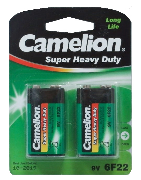 Paquet de 2 piles 9V Camelion
