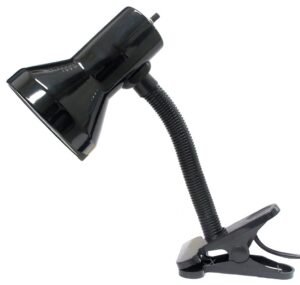 Lampe à bras articulé à pince De couleur noir.