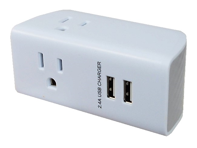 Adaptateur 3 prises avec 2 prises USB