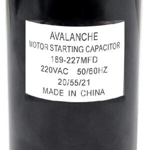 Condensateur pour moteur 220 VAC, 189-227 uF