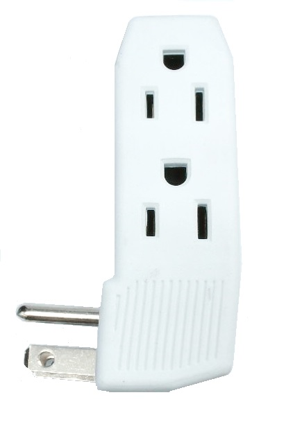 Multiprise électrique latérale à 3 prises