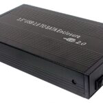 Boitier externe en aluminium pour disque dur sata 3.5" avec sortie USB 2.0.