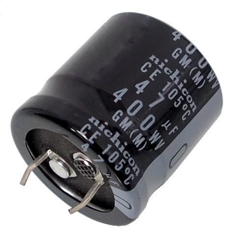Condensateur polarisé  47 μF à 450 VDC 105°C