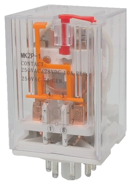Relais  D.P.D.T. 110 VAC - 8 contacts circulaires.