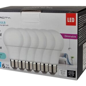 Boite de 6 ampoules au DEL A19 60W (9.5W) 5000K