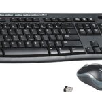 Ensemble de clavier et souris sans fil noir