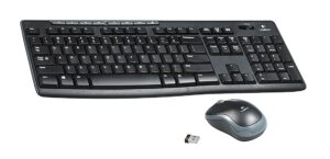 Ensemble de clavier et souris sans fil noir