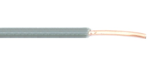 Fil 1 conducteur 14 AWG monobrin gris