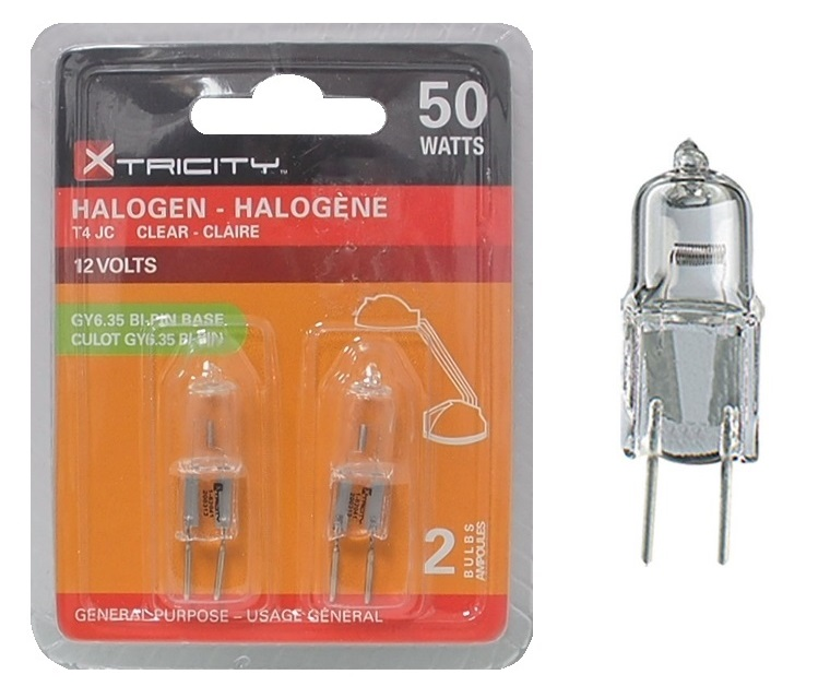 Ampoules halogènes T4 12 Volts 50W (2 pcs)