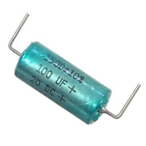 Condensateur axial polarisé 100 µF à 20 VDC