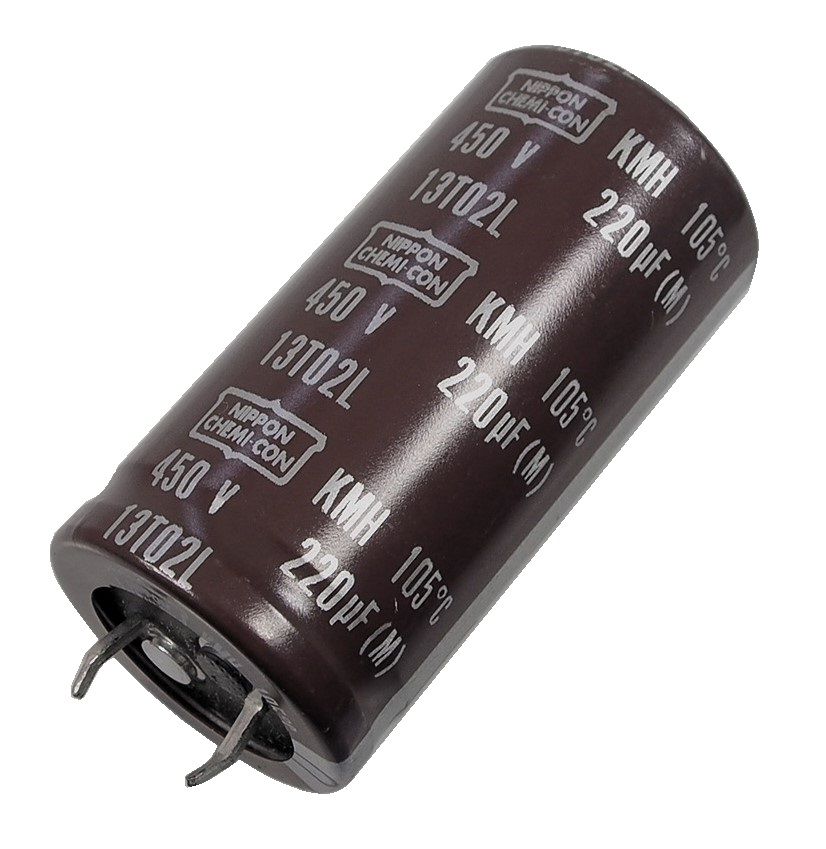 Condensateur polarisé 220 μF à 450 VDC