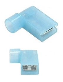 Terminal drapeau 0.250'' femelle isolé bleu