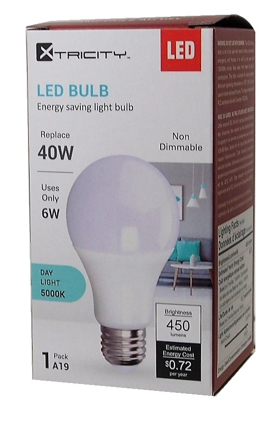 Ampoule au DEL A19 6W (40W) 5000K Xtricity