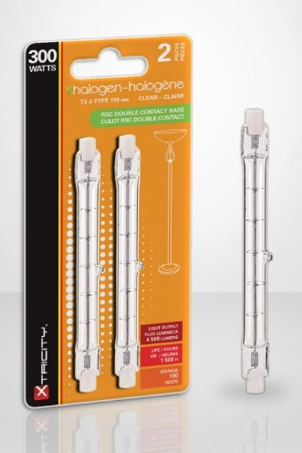 Ampoule halogène T3 J-type 118mm 300 Watts