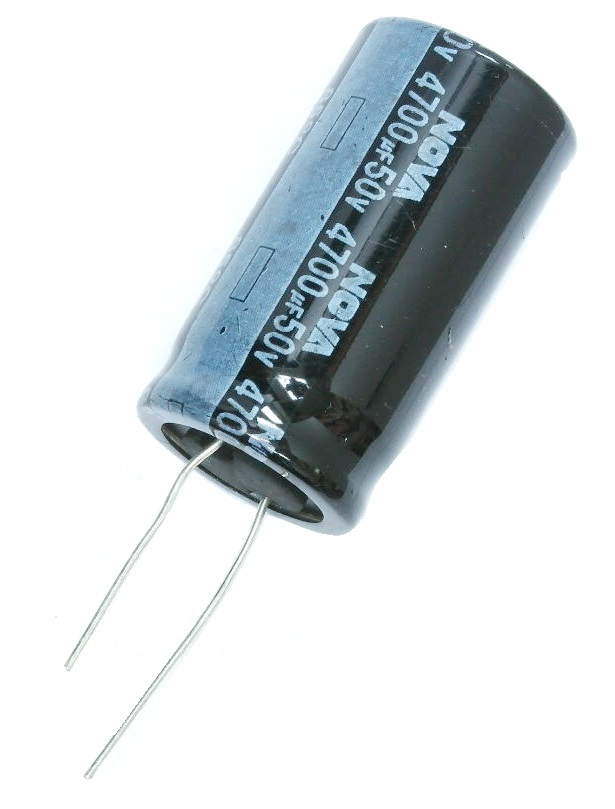 Condensateur polarisé 4 700 μF à 50 VDC 85°C