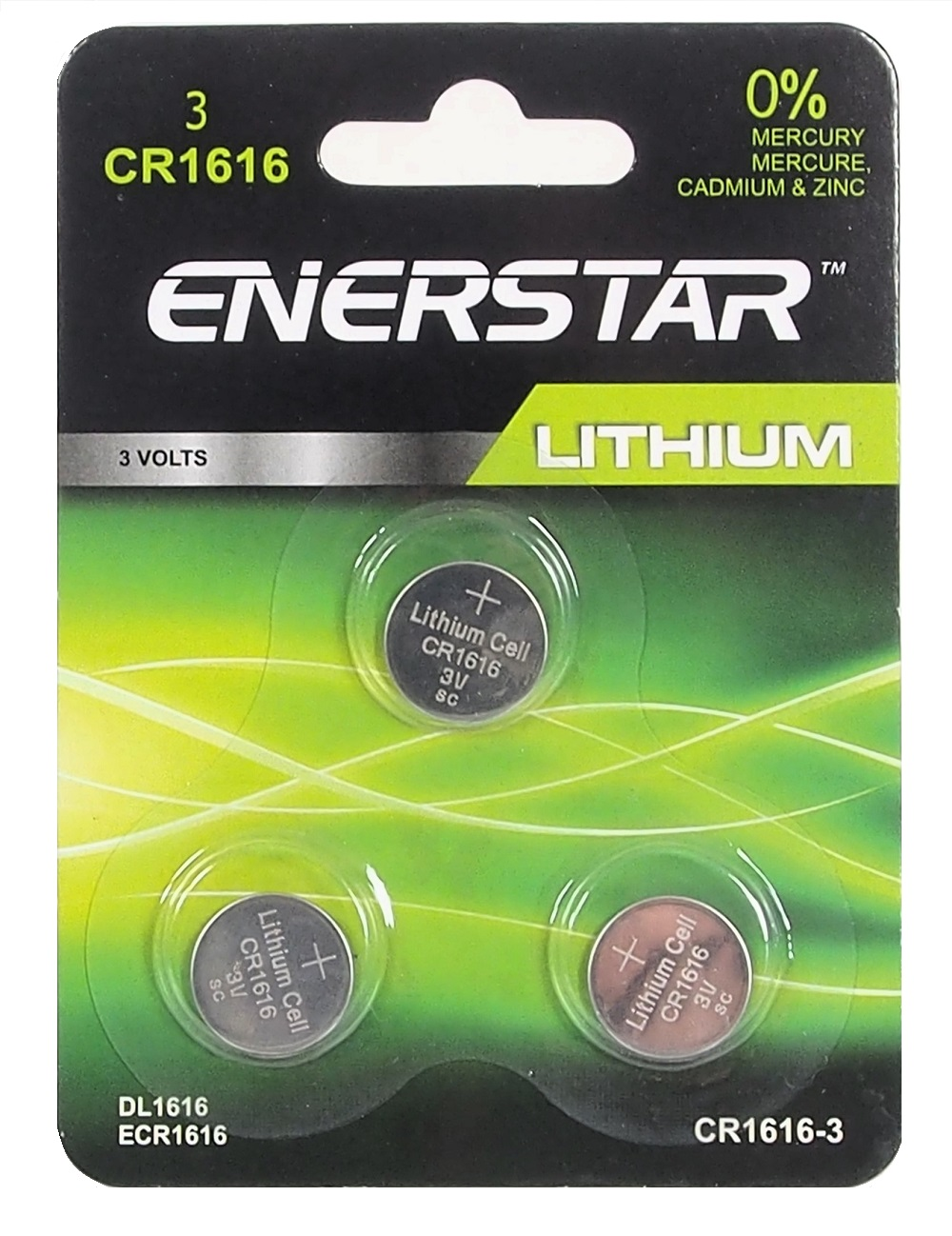 Paquet de 3 piles au lithum Enerstar CR1616 3V