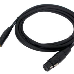 Câble Digiflex XLR fem. à 1/4'' mâle mono - 10'