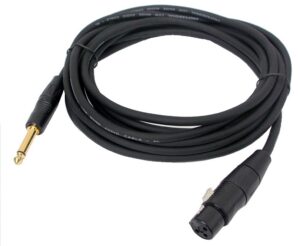Câble Digiflex XLR fem. à 1/4'' mâle mono - 15'