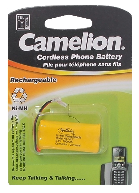Pile téléphone sans-fil au Ni-Mh 2.4V 700 mAh