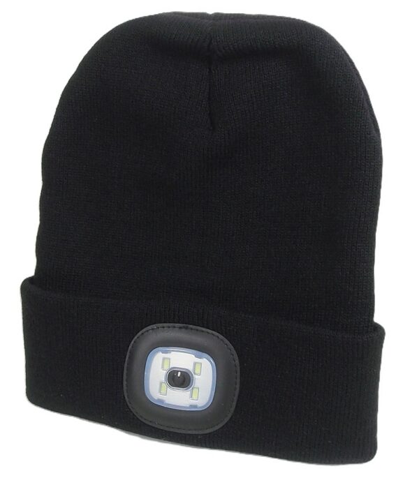 Tuque avec Del ultra brillante de couleur noir