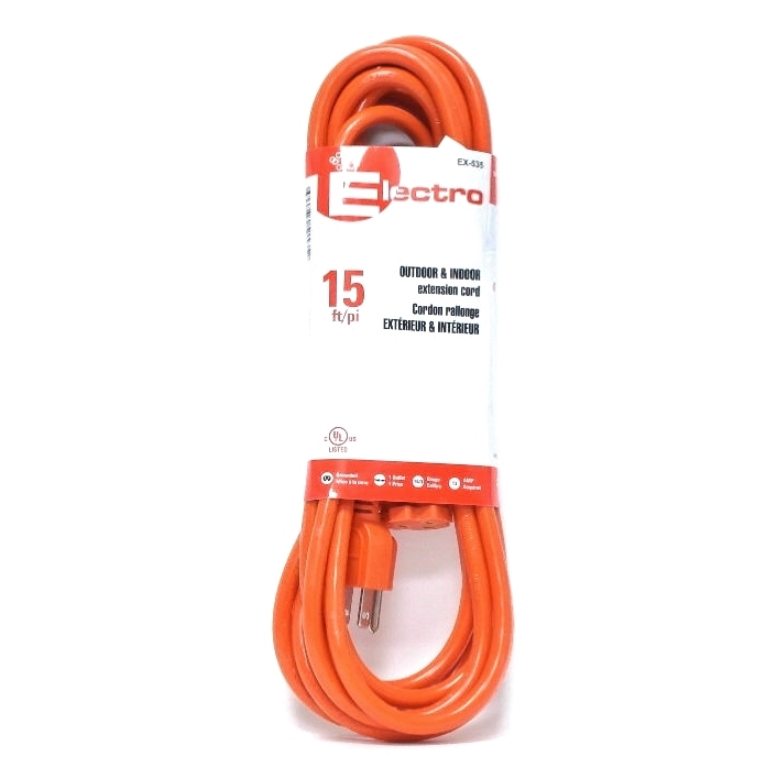 Rallonge électrique de 16 AWG - 15 pieds